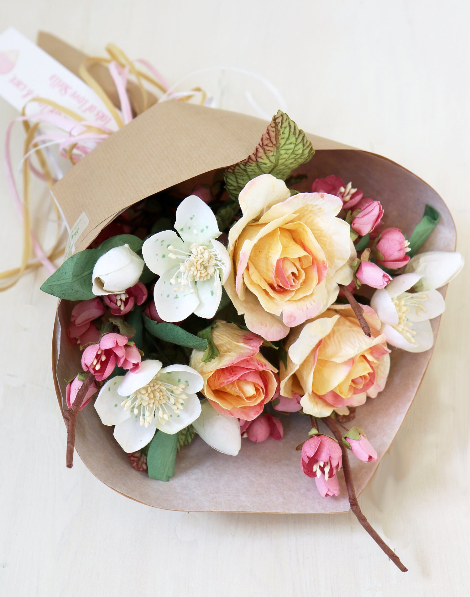 Paper Flowers Paper Gift Bouquet for Spring Mother's Etsy