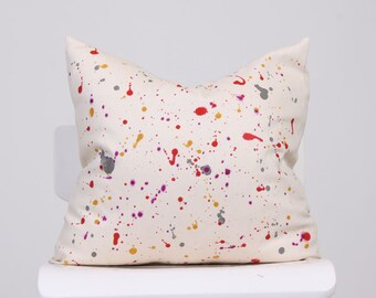 Paint Splat Throw Pillow Purple Paint Splat Throw Pillow Purple