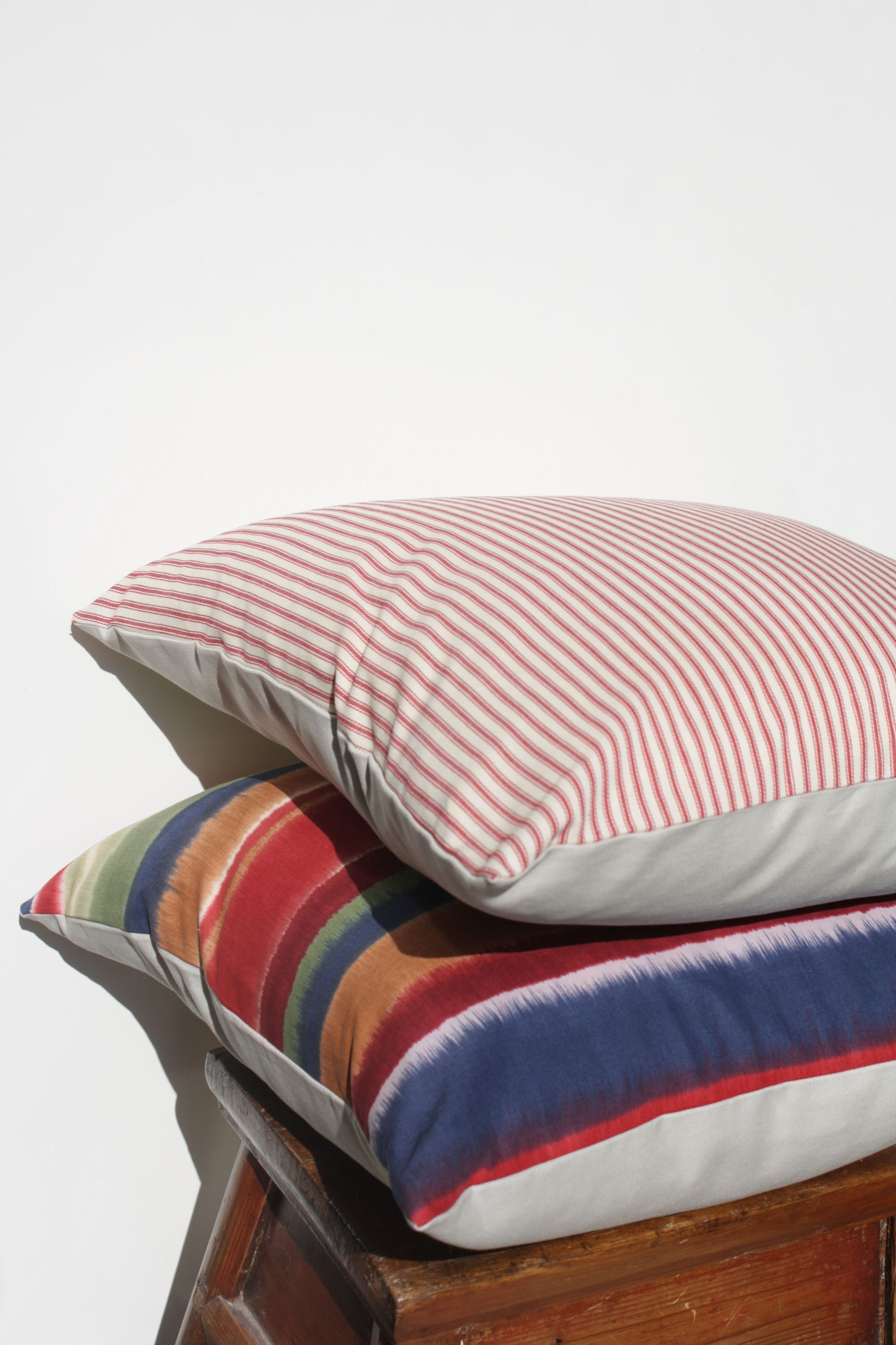 Green Stripe Pillow Cover / Farmhouse Pillow / Striped Throw Etsy