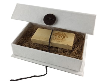 USB Flash Drive Maple  + Handmade Box Bundle