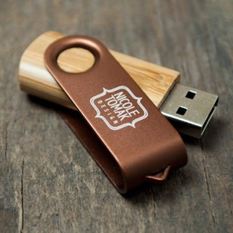 8 GB BULK USB Flash Drive Engraved Bamboo Swivel Engraving Etsy