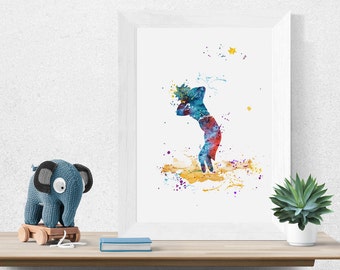 Le Petit Prince Peinture Aquarelle Imprimer Goes Back HomePainting Art Print Wall Gift Decor Poster (56-Nº6)