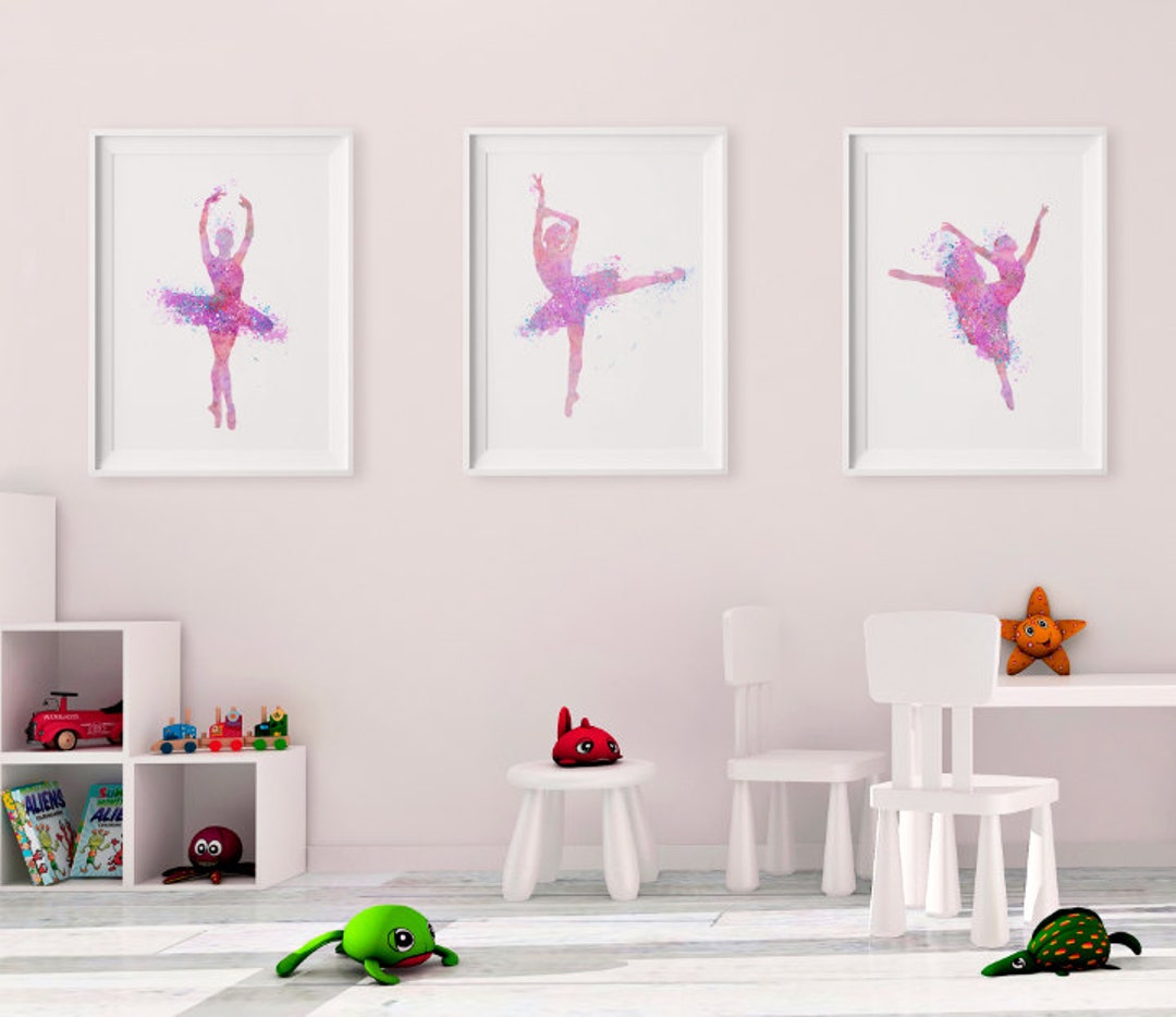 BALLERINA PACK Nº1 Watercolor Art Print - Ballet Dancer Set Poster ...