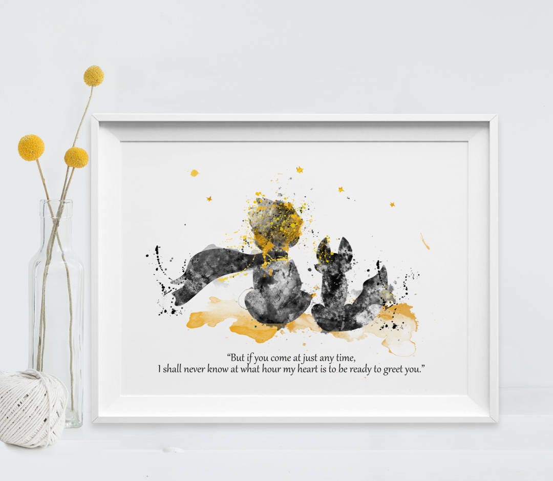 The Little Prince Art Print Watercolor Poster Only With The Etsy The Little Prince Art Print Watercolor Poster Only With The Etsy