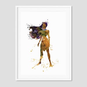 Pocahontas watercolor Disney princess Print art for kids Art nursery Art Gift Poster Wall Decor Art Home Disney princess (30-Nº12)