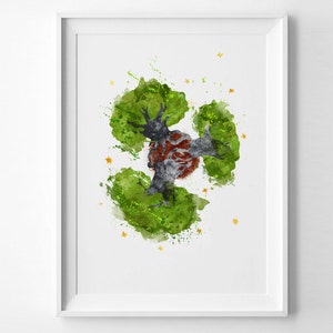 Baobabs Print Watercolor Art poster The Little Prince Painting Print Gift Decor Poster Wall le petit prince art watercolor | 56-Nº8