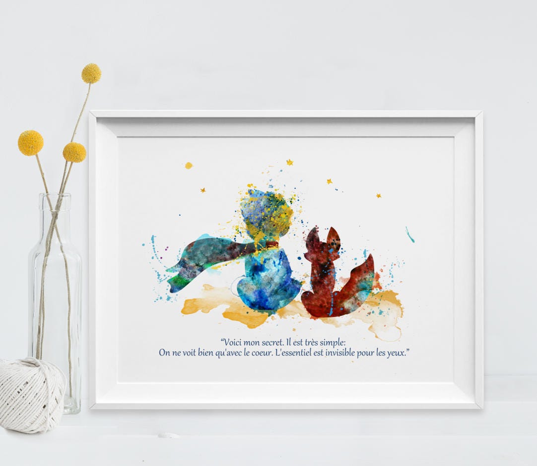 Poster Luxury art print - Le petit Prince - 30x30cm - Galerie d'Art  Murciano - Montpellier