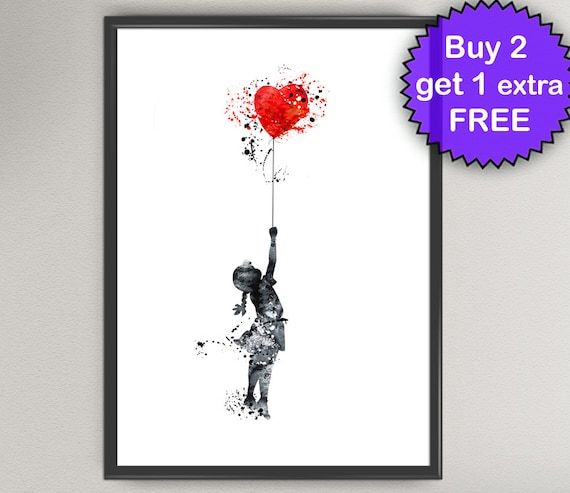 Banksy Girl With a Balloon Dictionary Art Print Picture Poster Nursery Child