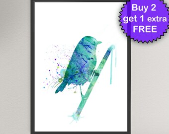 CANARY Watercolor Art Prints Bird Art Print Wall Art Poster Wall Decor Art Home nursery decor art for women birds art birds prints (8-Nº3)