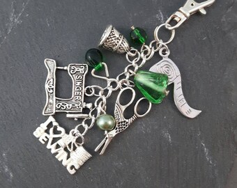 Sewing Bag Charm - sewing gift - quilter gift - gift for a sewer - mothers day gift - needlecraft gift - dressmaker gift - quilting gift