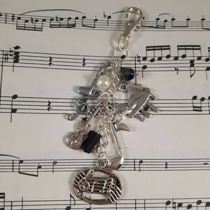 Musician gift music keychain piano teacher bag charm music gift image 4