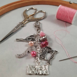 Sewing Bag Charm sewing gift sewing keychain Mothers Day gift image 5