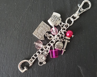 Nurse Charm Keychain – Personalised Nursing Gift