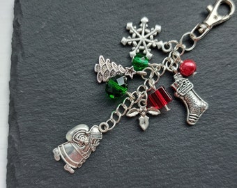 Christmas Bag Charm - Christmas keychain - advent calendar gift