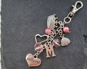 Princess bag charm - Princess keychain - Gift for daughter