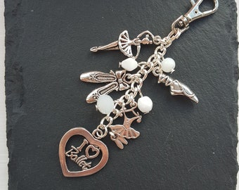 Ballet bag charm - ballet teacher gift - ballet dancer keychain