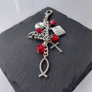 Christian gift Christian bag charm Christian faith keychain image 10