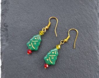 Christmas Tree earrings - Christmas jewellery - Christmas earrings - Christmas party - Christmas gift - secret santa - Christmas jumper