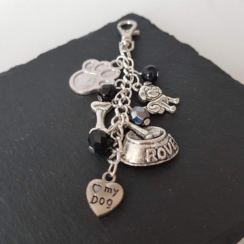 Plush Dog Bag Charm, St￭ Animal Keychain