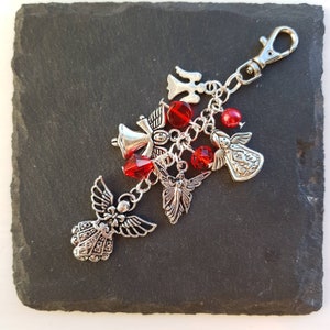 Angel bag charm Guardian angel gift Christmas angel keychain image 5