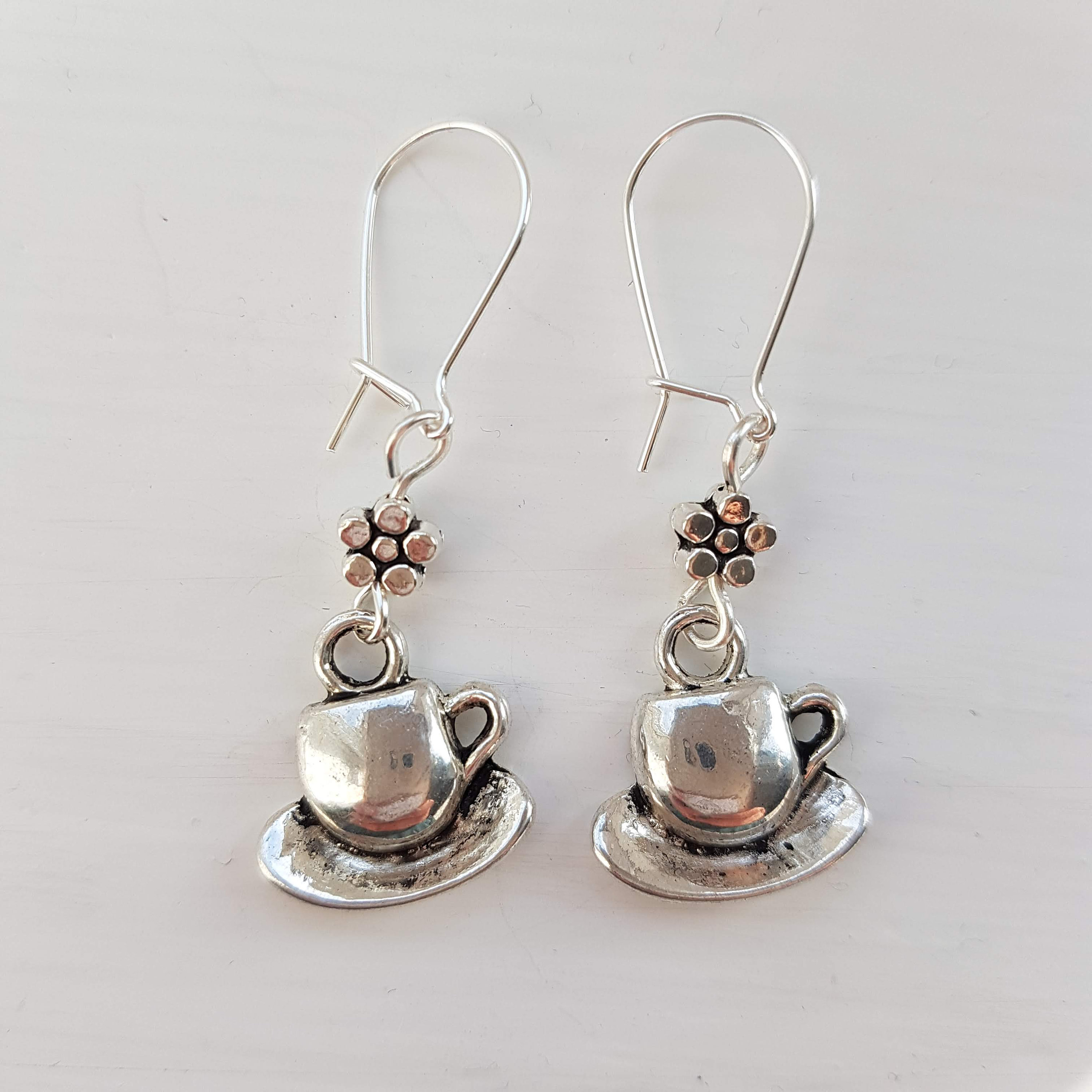 Tea Cup Earrings Teacup earrings Tea gift for her Etsy Nederland