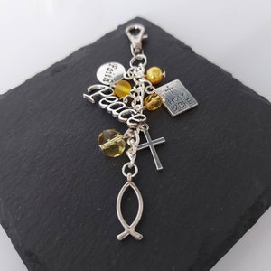 Christian gift Christian bag charm Christian faith keychain image 2