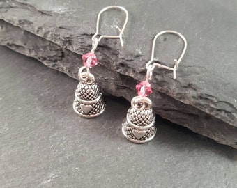 Thimble earrings - sewing gift