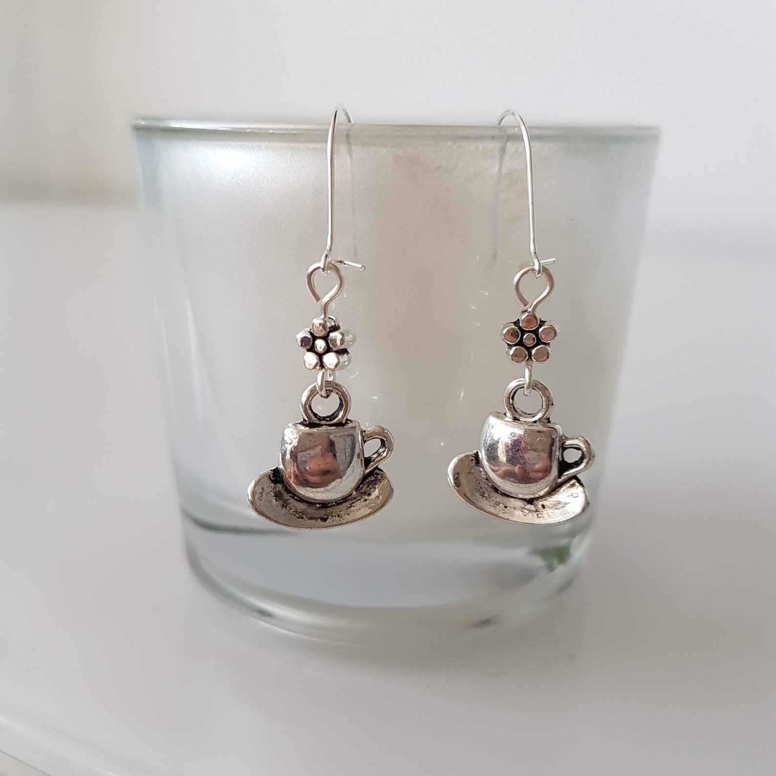 Tea Cup Earrings Teacup earrings Tea gift for her Etsy Nederland
