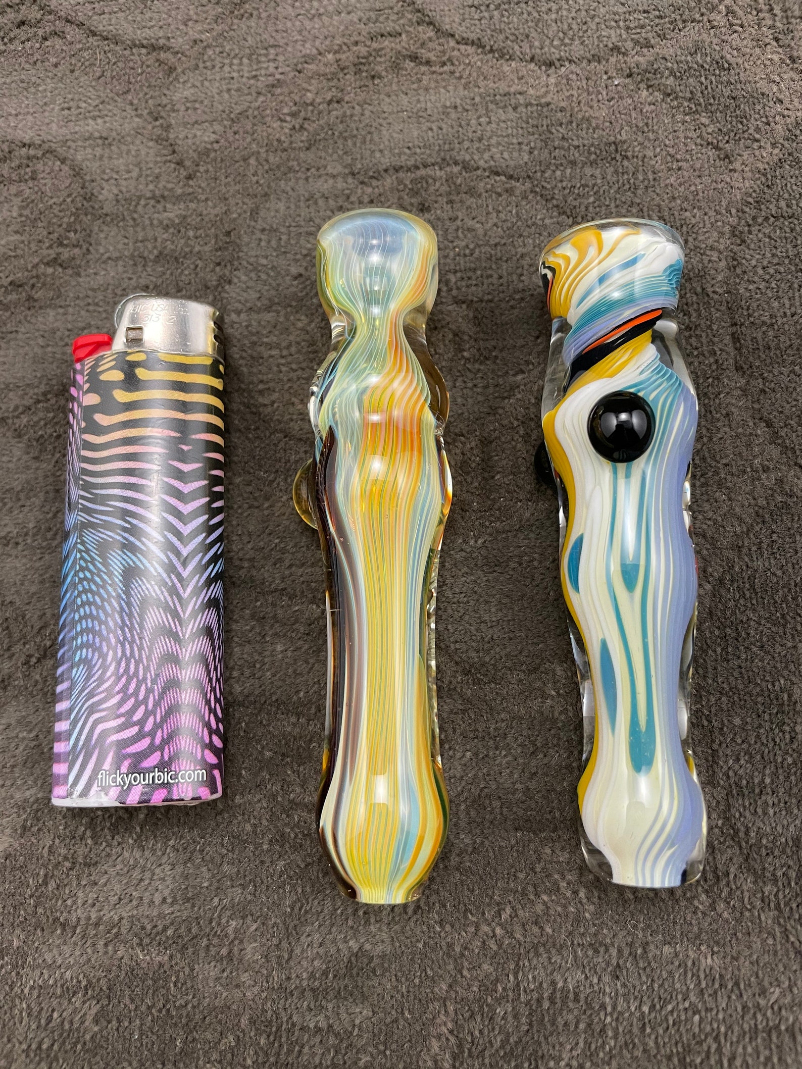 Heady Glass Pipes Glass Chillums Glass One Hitters Etsy