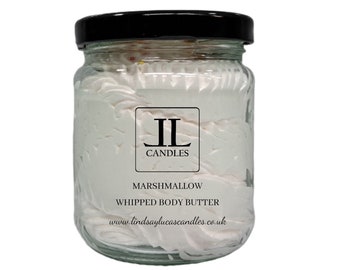 Moisturising Fluffy Whipped Body Butter 24 Scents to choose from - 200g Mousse Reusable Glass Bottle