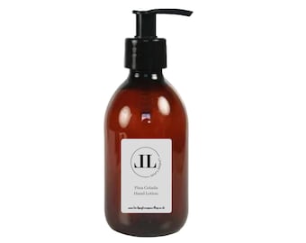 Pina Colada Fruity Scented Hand Cream Lotion 200ml Reusable Glass Bottle