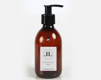 Sabonete Líquido para Mãos em Frésias com Peras - Frasco de Vidro Reutilizável 200ml