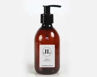 Gel de ducha Mango - Fruity Botella de vidrio reutilizable de 200 ml