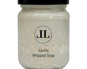 Opgeklopte zeep in vanillegeur - 200 g mousse-badboter herbruikbare glazen fles