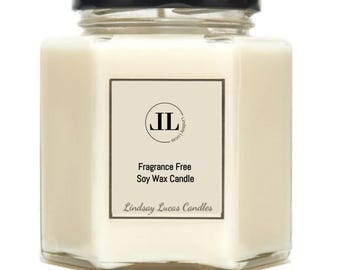 FRAGRANCE FREE Soy Wax Jar Candle