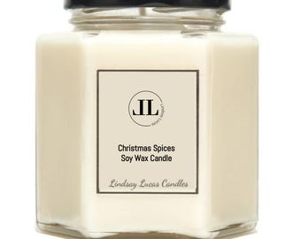 Christmas Spices Scented Candle, Winter Scent, Strong Scented Candle,  Christmas Candle, Christmas Scent, Soy Wax Candle, Jar Candle
