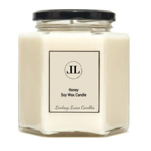 Honey Scented Soy Wax Candle Fresh Scent Began and Cruelty Free Strong Smelling