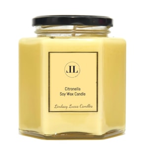 Citronella Essential Oil Soy Wax Natural Scented Candles, Travel Candle
