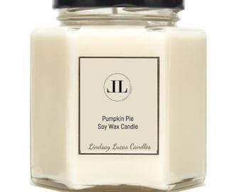 Pumpkin Pie Scented Candle, Pumpkin Scented Candle, Strong Scented Candle, Foody Scented Candle, Orange Candle, Halloween Candle, Soy Candle
