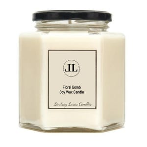Floral Bomb Scented Candle, Feminine Luxury Type, Soy Wax Vegan Candles