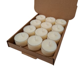 Winter Funfair Scented Christmas Tea Light Candles Made With Soy Wax 12 Per Box