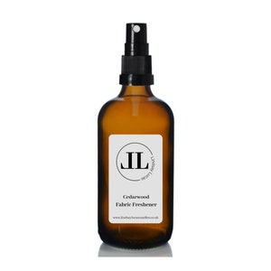 Cedarwood herbal Scented Fabric Freshener Spray and Refills 100ml Glass Bottles Long Lasting & Strong Scented Vegan and cruelty free