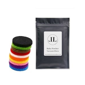 Scented Hoover/Vacuum Fragrance Discs in Baby Powder Scent 5 Per Pack Fresh Scent 30mm