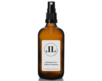 Christmas Tree Scented Fabric Freshener Spray. Winter/Festive/Christmas/Fresh 100ml Glass Bottle Long Lasting Strong Scented