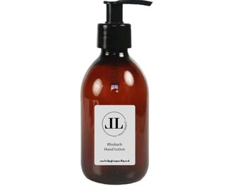 Rhabarber Handcreme Fruchtig Duftende 200ml Wiederverwendbare Glasflasche