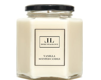 Vanilla Scented Candle, Relaxing Soy Wax Natural Candles