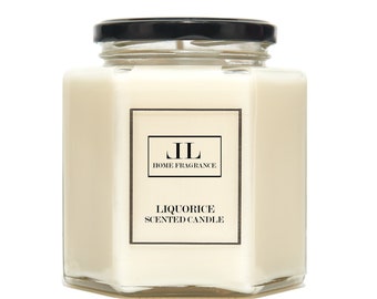 Liquorice/Licorice Scented Candle, Aniseed Soy Wax Vegan Candle