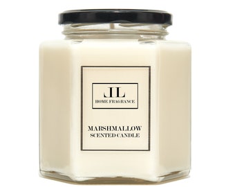 Marshmallow Scented Candles, Soy Wax Vegan Candle, Sweet type