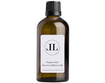 Electric Diffuser Oil - Peppermint Fragrance For OIL BURNERS, Aroma Mist Diffuser, Natural Fresh Strong Scented, Essential Oil Blend 100ml