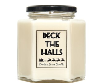 Deck The Halls SCENTED CANDLE Christmas Gift Decor
